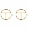 TELFAR Large Logo Hoop Earring - Gold