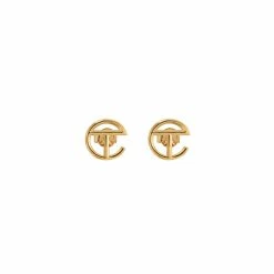 TELFAR Jewelry Logo Stud Earring - Gold