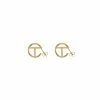 TELFAR Small Logo Hoop Earring - Gold