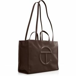 TELFAR Large Chocolate Shopping Bag Shopping Bags