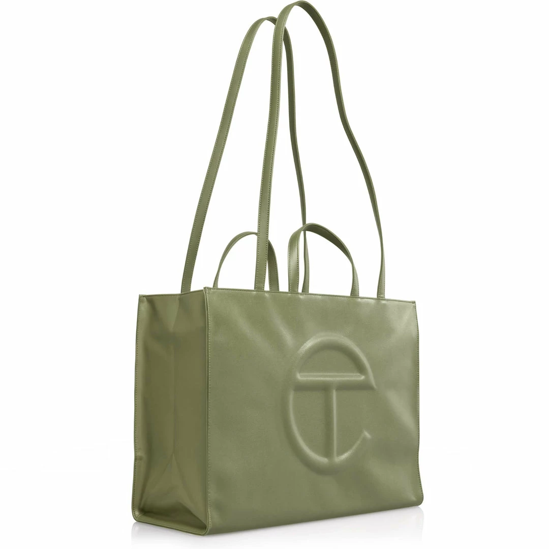 Brand new โ๏ธ TELFAR Large Drab Shopping Bag Shopping Bags ๐ 2 TELFAR Large Drab Shopping Bag Shopping Bags