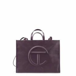 TELFAR Shopping Bags Large Eggplant Shopping Bag