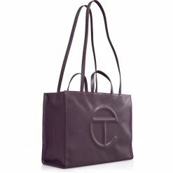 TELFAR Shopping Bags Large Eggplant Shopping Bag