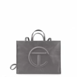 TELFAR Large Grey Shopping Bag Shopping Bags