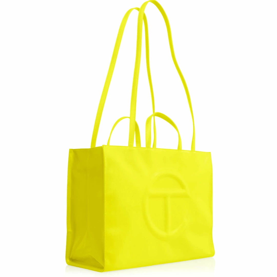 Outlet π TELFAR Large Highlighter Yellow Shopping Bag Shopping Bags π 2 TELFAR Large Highlighter Yellow Shopping Bag Shopping Bags