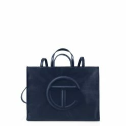 TELFAR Large Navy Shopping Bag