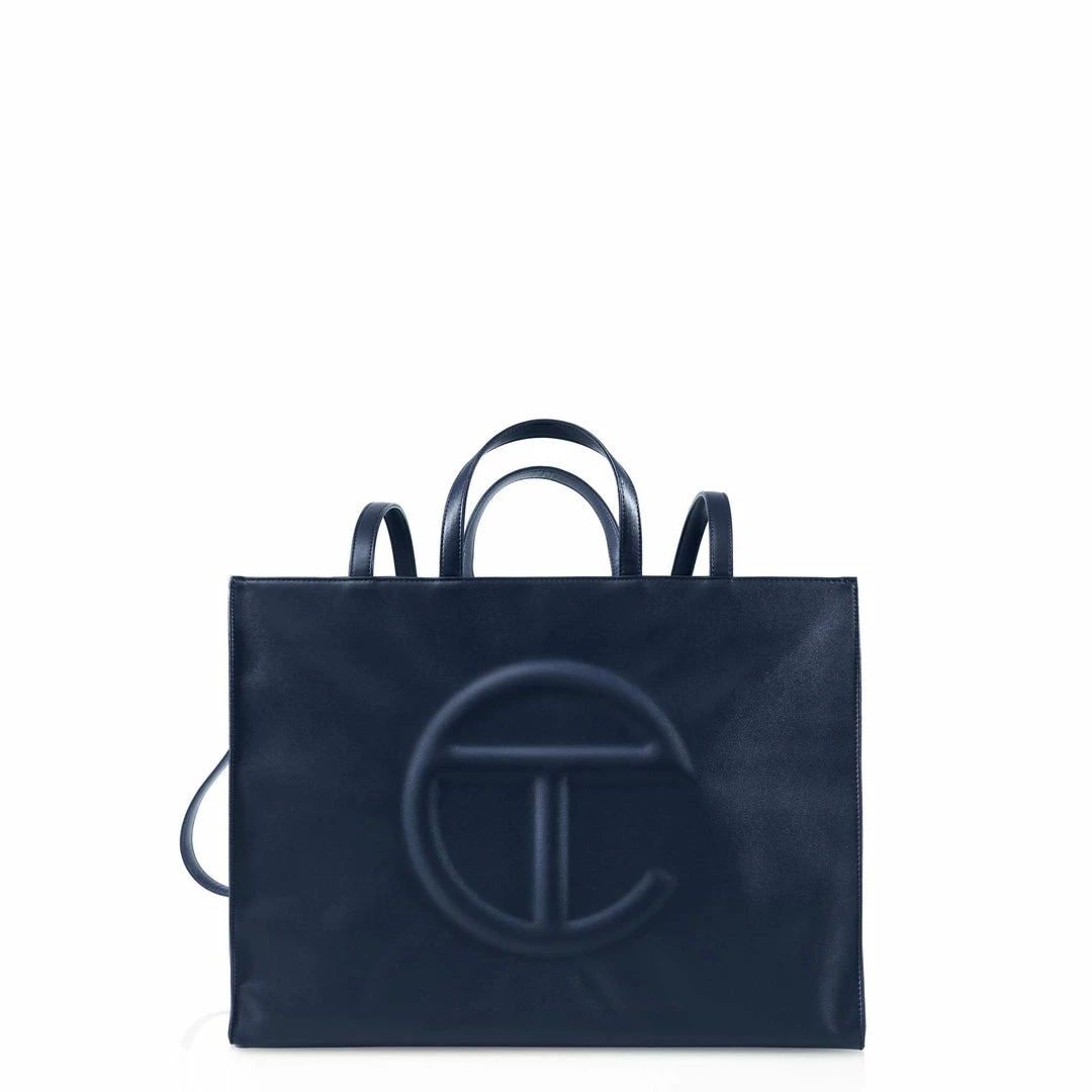 Discount 🔥 TELFAR Large Navy Shopping Bag 😉 1 TELFAR Large Navy Shopping Bag