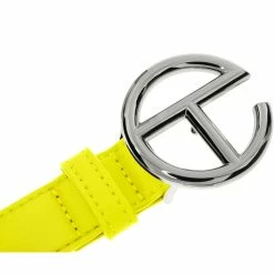 TELFAR Logo Belt - Silver/Highlighter Yellow