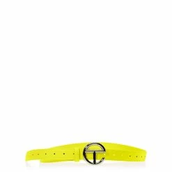 TELFAR Logo Belt - Silver/Highlighter Yellow