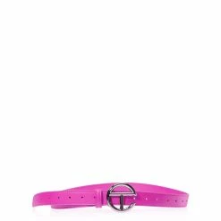 TELFAR Logo Belt - Silver/Azalea