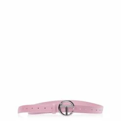 TELFAR Hats + Belts Logo Belt - Silver/Bubblegum