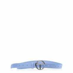 TELFAR Hats + Belts Logo Belt - Silver/Cerulean
