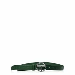 TELFAR Logo Belt - Silver/Dark Olive