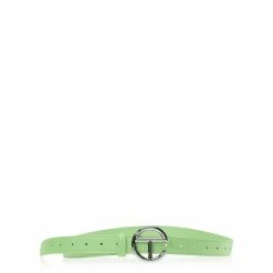 TELFAR Hats + Belts Logo Belt - Silver/Double Mint