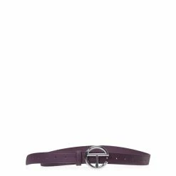 TELFAR Hats + Belts Logo Belt - Silver/Eggplant