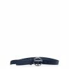 TELFAR Logo Belt - Silver/Navy Hats + Belts