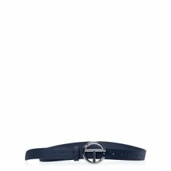TELFAR Logo Belt - Silver/Navy Hats + Belts