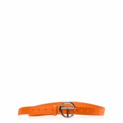 TELFAR Hats + Belts Logo Belt - Silver/Orange