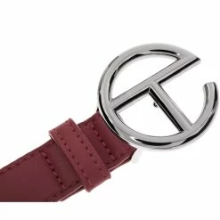 TELFAR Logo Belt - Silver/Oxblood Hats + Belts