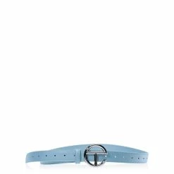 TELFAR Hats + Belts Logo Belt - Silver/Pool Blue