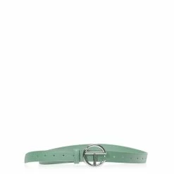 TELFAR Logo Belt - Silver/Sage Hats + Belts