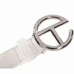 TELFAR Hats + Belts Logo Belt - Silver/White