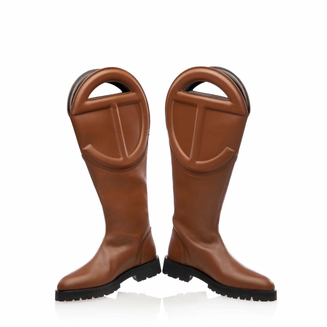 Outlet ๐ TELFAR Logo Boot - Tan ๐คฉ 3 TELFAR Logo Boot - Tan