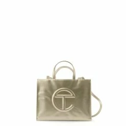 TELFAR Medium Gold Shopping Bag