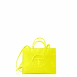 TELFAR Medium Highlighter Yellow Shopping Bag