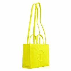TELFAR Medium Highlighter Yellow Shopping Bag
