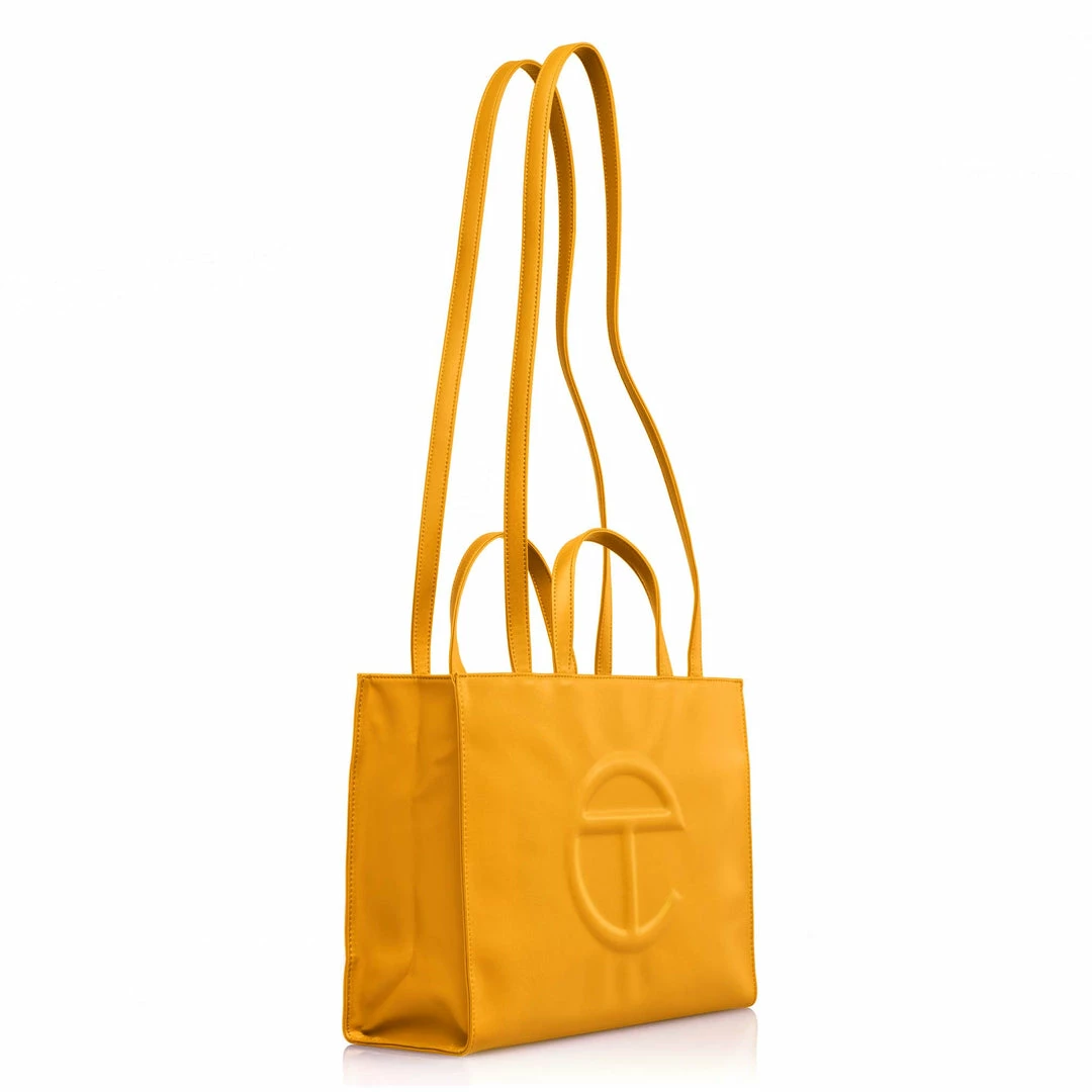 Deals 😉 TELFAR Shopping Bags Medium Mustard Shopping Bag ✨ 2 TELFAR Shopping Bags Medium Mustard Shopping Bag