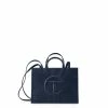 TELFAR Medium Navy Shopping Bag