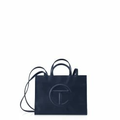 TELFAR Medium Navy Shopping Bag