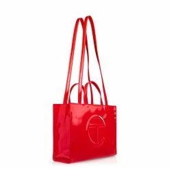 TELFAR Medium Red Patent Shopping Bag
