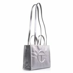 TELFAR Shopping Bags Medium Silver Shopping Bag