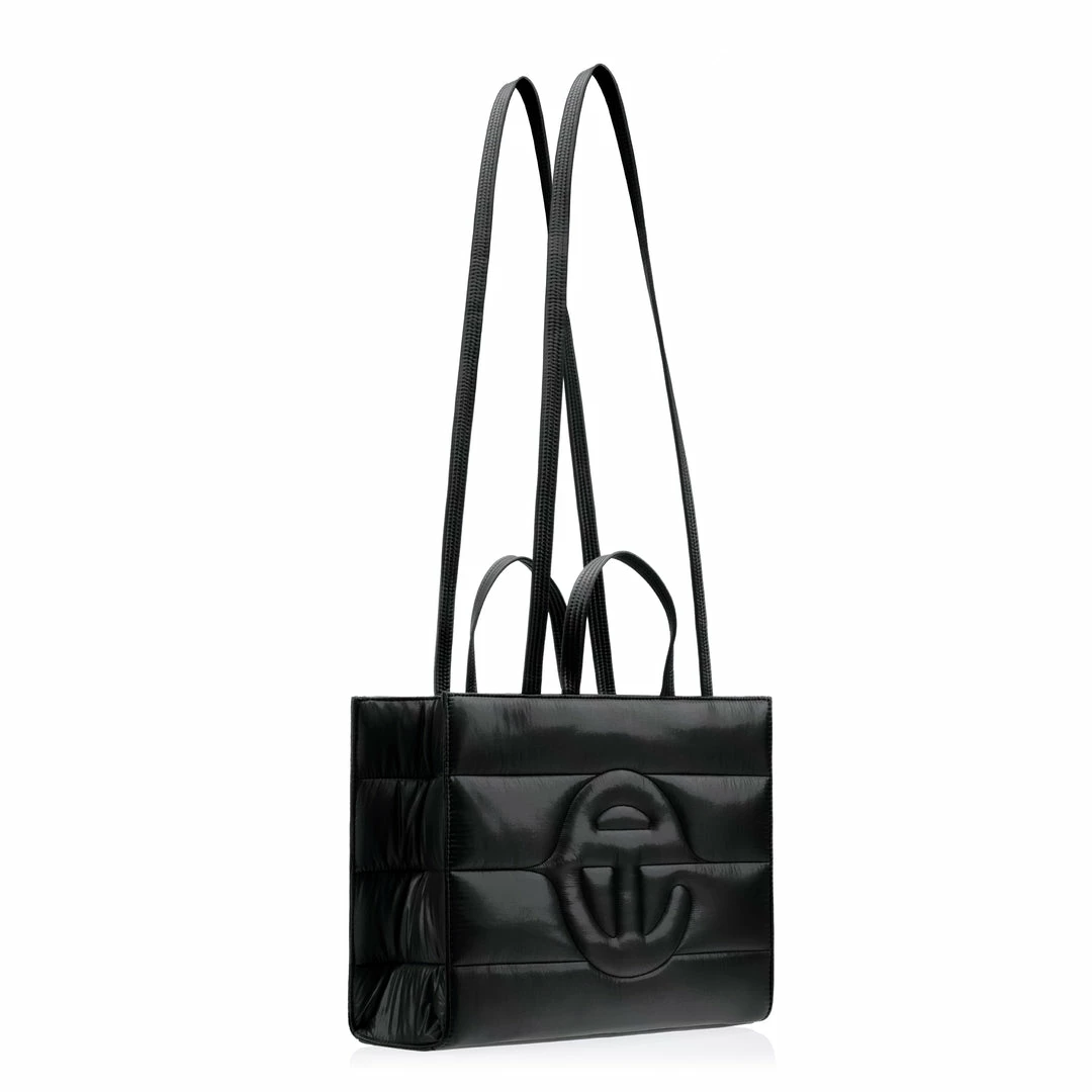 Cheap ⭐ TELFAR Medium Puff Shopper - Black ❤️ 2 TELFAR Medium Puff Shopper - Black