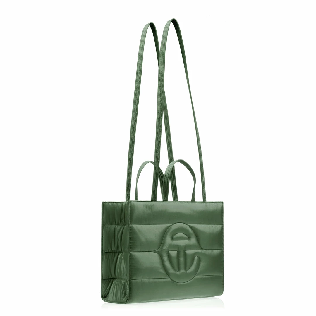 Hot Sale ๐ TELFAR TELFAR Puff Medium Puff Shopper - Green ๐ 2 TELFAR TELFAR Puff Medium Puff Shopper - Green