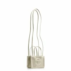 TELFAR Small Gold Shopping Bag Shopping Bags