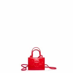 TELFAR Small Red Patent Shopping Bag Patent Shoppers