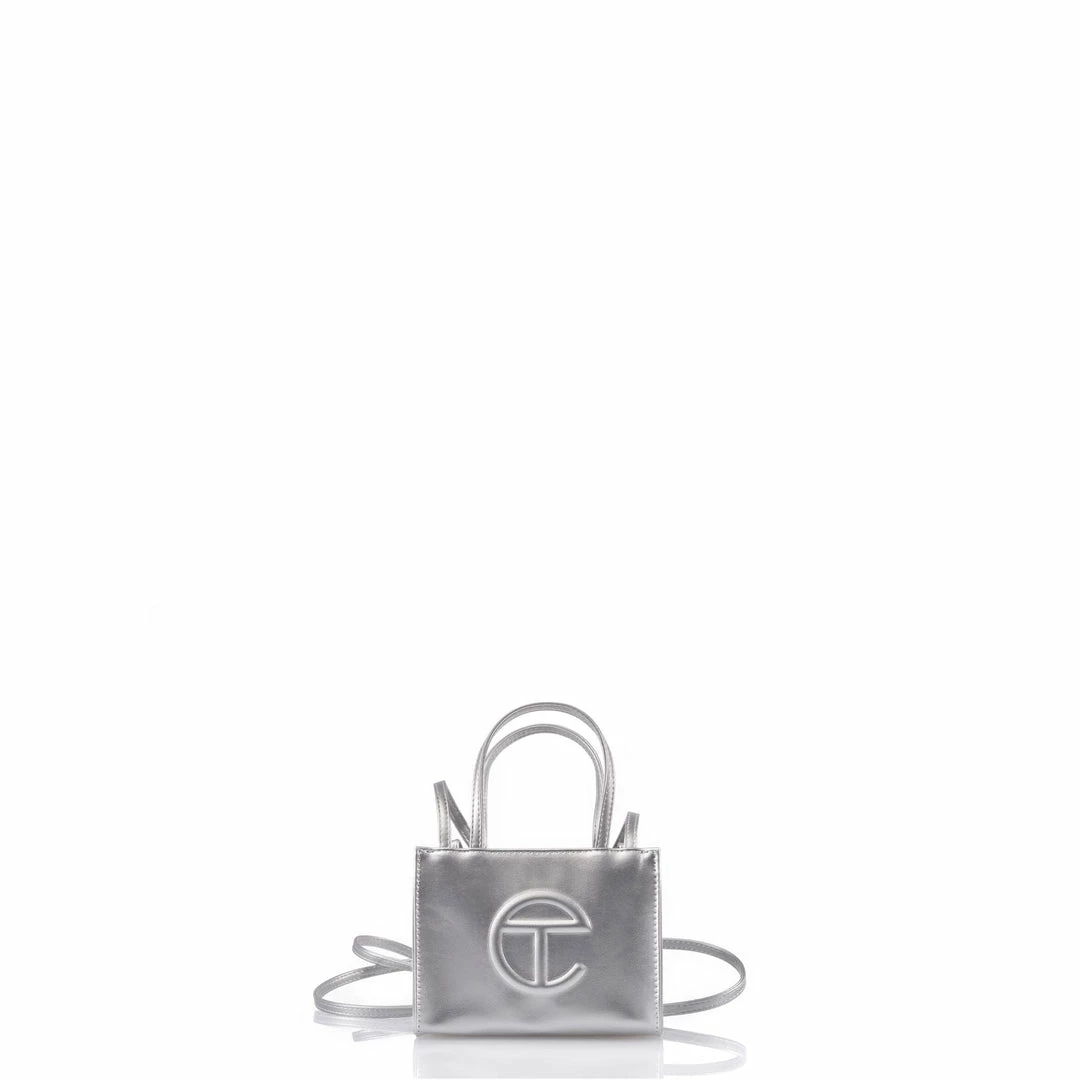 Buy π TELFAR Small Silver Shopping Bag π₯ 1 TELFAR Small Silver Shopping Bag