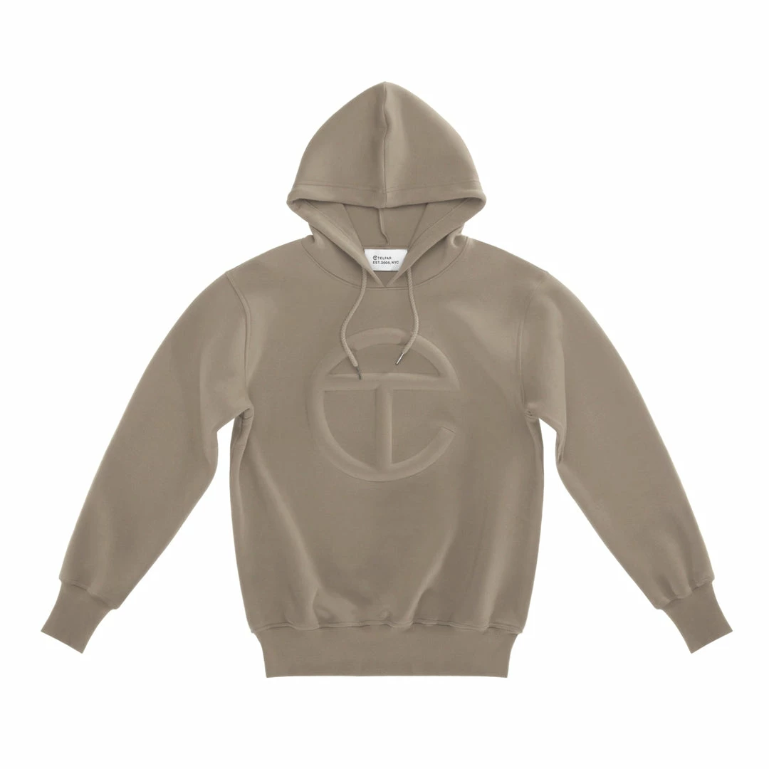 Promo ๐ TELFAR Embossed Hoodie - Grey โจ 1 TELFAR Embossed Hoodie - Grey