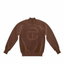 TELFAR Embossed Mockneck - Chocolate