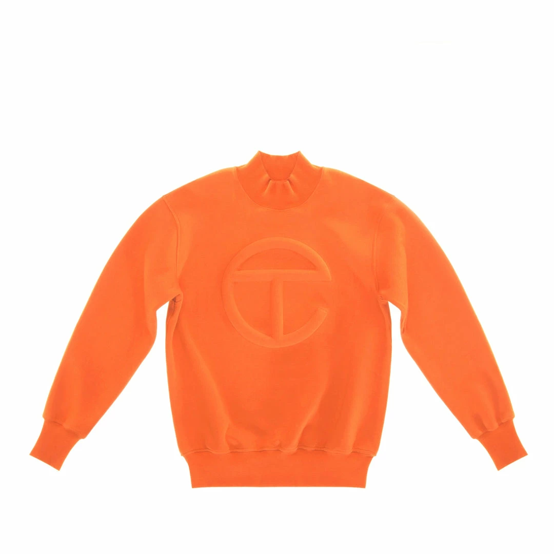 Outlet ๐ TELFAR Embossed Mockneck - Orange ๐ 1 TELFAR Embossed Mockneck - Orange