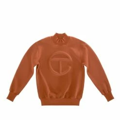 TELFAR Embossed Mockneck - Tan