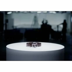 TELFAR Logo Belt - Silver/Chocolate