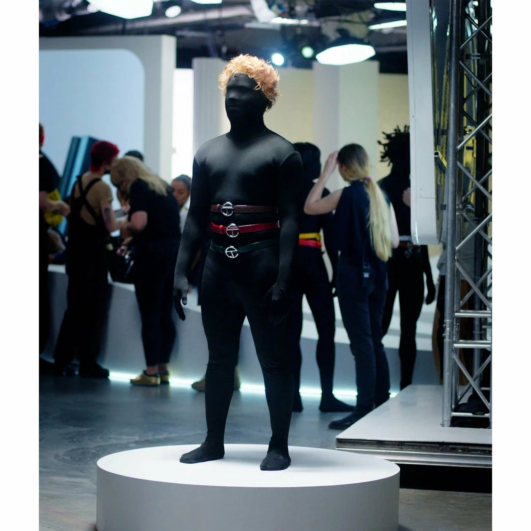 New 🤩 TELFAR Logo Belt - Silver/Dark Olive ❤️ 5 TELFAR Logo Belt - Silver/Dark Olive