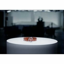 TELFAR Logo Belt - Silver/Tan