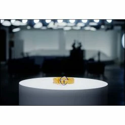 TELFAR Hats + Belts Logo Belt - Silver/Yellow