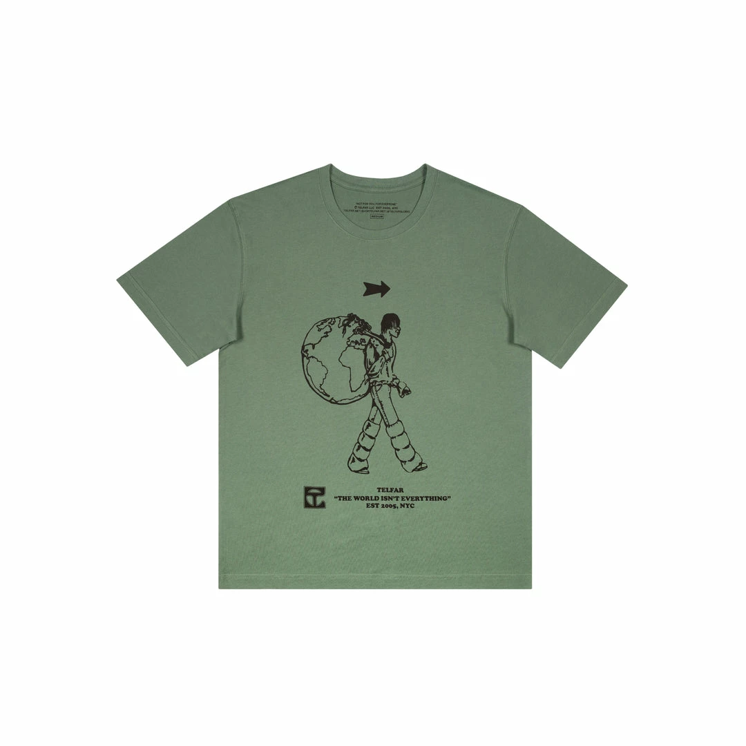 Buy ๐ TELFAR World Tour T - Olive T-Shirts ๐ฅฐ 1 TELFAR World Tour T - Olive T-Shirts